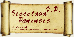 Višeslava Paninčić vizit kartica